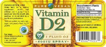 Pure Vegan Vitamin D2 400 IU - 