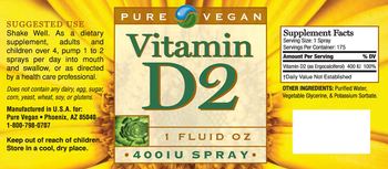 Pure Vegan Vitamin D2 - 