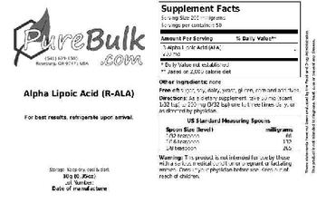 PureBulk.com Alpha Lipoic Acid (R-ALA) - 