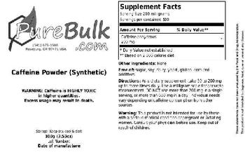 PureBulk.com Caffeine Powder (Synthetic) - 