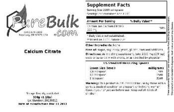 PureBulk.com Calcium Citrate - 