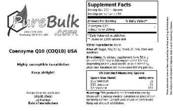PureBulk.com Coenzyme Q10 (COQ10) USA - 