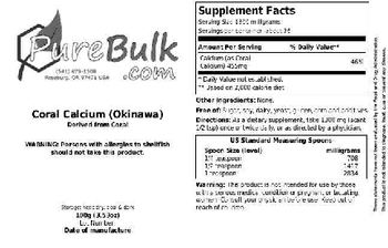 PureBulk.com Coral Calcium (Okinawa) - 