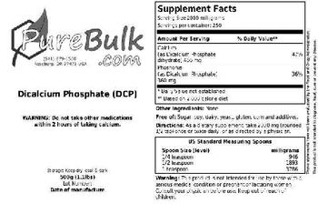 PureBulk.com Dicalcium Phosphate (DCP) - 