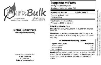 PureBulk.com DMAE-Bitartrate (Dimethylaminoethanol) - 