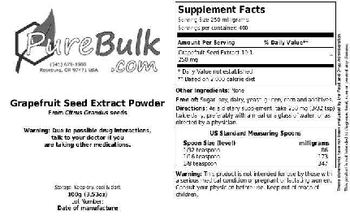 PureBulk.com Grapefruit Seed Extract Powder - 