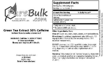 PureBulk.com Green Tea Extract 50% Caffeine - 