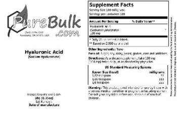 PureBulk.com Hyaluronic Acid (Sodium Hyaluronate) - 