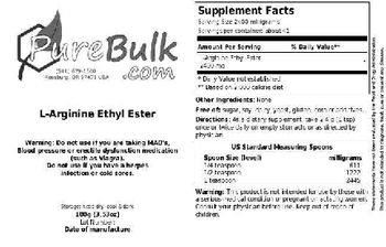 PureBulk.com L-Arginine Ethyl Ester - 