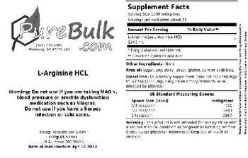 PureBulk.com L-Arginine-HCL - 