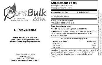 PureBulk.com L-Phenylalanine - 