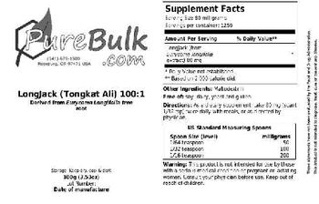 PureBulk.com Longjack (Tongkat Ali) 100:1 - 