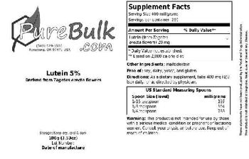 PureBulk.com Lutein 5% - 