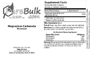 PureBulk.com Magnesium Carbonate Micronized - 