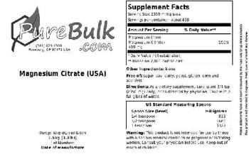 PureBulk.com Magnesium Citrate (USA) - 