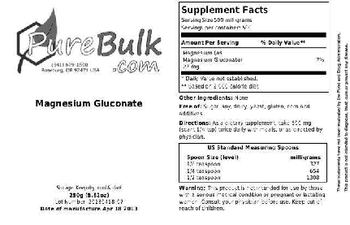PureBulk.com Magnesium Gluconate - 