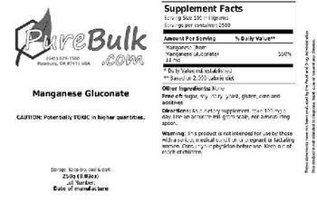 PureBulk.com Manganese Gluconate - 
