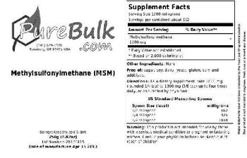 PureBulk.com Methylsulfonylmethane (MSM) - 