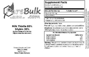 PureBulk.com Milk Thistle 80% Silybin 30% - 
