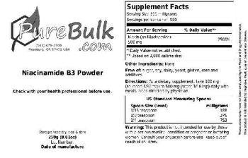 PureBulk.com Niacinamide B3 Powder - 