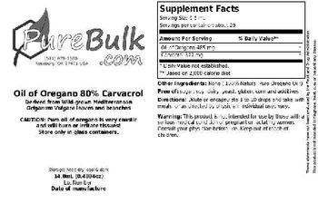 PureBulk.com Oil Of Oregano 80% Carvacrol - 