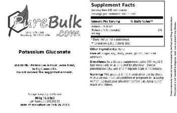 PureBulk.com Potassium Gluconate - 