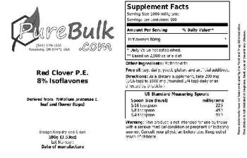 PureBulk.com Red Clover P.E. 8% Isoflavones - 