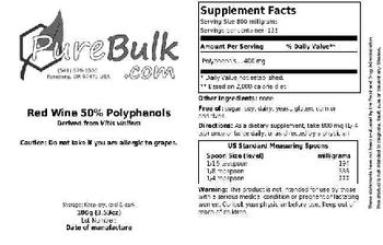 PureBulk.com Red Wine 50% Polyphenols - 