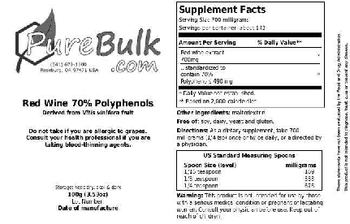 PureBulk.com Red Wine 70% Polyphenols - 