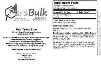 PureBulk.com Red Yeast Rice - 