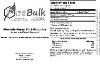 PureBulk.com Rhodiola Rosea 3% Salidroside - 