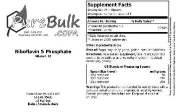 PureBulk.com Riboflavin 5 Phosphate Vitamin B2 - 