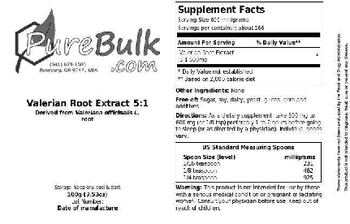 PureBulk.com Valerian Root Extract 5:1 - 
