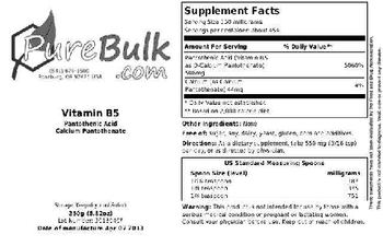 PureBulk.com Vitamin B5 - 
