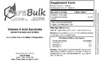PureBulk.com Vitamin E Acid Succinate - 