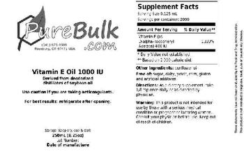 PureBulk.com Vitamin E Oil 1000 IU - 