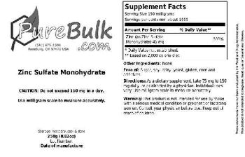 PureBulk.com Zinc Sulfate Monohydrate - 