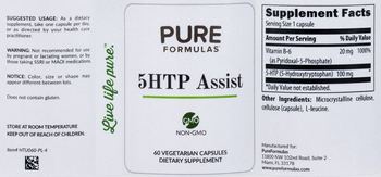 PureFormulas 5 HTP Assist - supplement