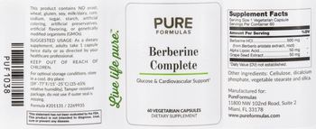 PureFormulas Berberine Complete - supplement