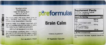 PureFormulas Brain Calm - supplement