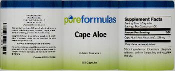 PureFormulas Cape Aloe - supplement
