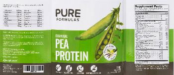 PureFormulas Essential Pea Protein Vanilla Bean Flavor - supplement