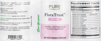PureFormulas Flora Trust for Her - 25 billion cfu multistrain probiotic supplement