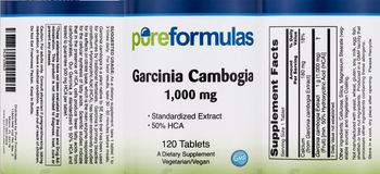PureFormulas Garcinia Cambogia 1,000 mg - supplement