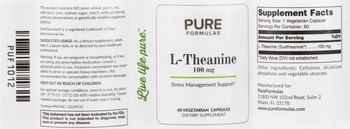 PureFormulas L-Theanine 100 mg - supplement