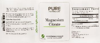 PureFormulas Magnesium Citrate - supplement