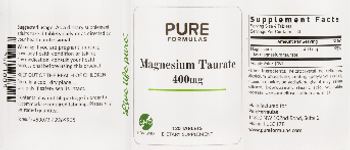 PureFormulas Magnesium Taurate 400 mg - supplement