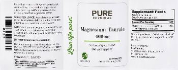 PureFormulas Magnesium Taurate 400 mg - supplement