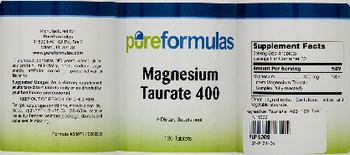 PureFormulas Magnesium Taurate 400 - supplement