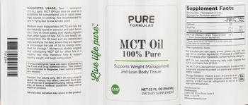PureFormulas MCT Oil - supplement